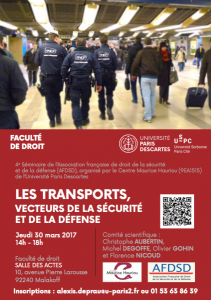 Affiche - Les transports, vecteurs de la sécurité et de la défense - 30.03.17