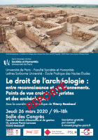 CMH - Droit de l'archéologie - Affiche