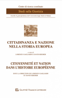 Couverture - Citoyenneté et nation dans l'histoire européenne - actes colloque mai 2018