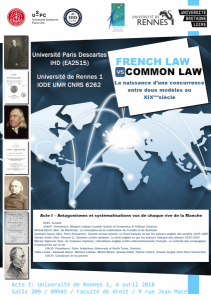 IHD_Affiche "French Law vs Common Law" acte 1_4 avril 2018