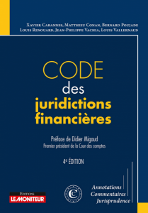 Pr Poujade_Code des juridictions financières, commenté, 4e édition_Couverture