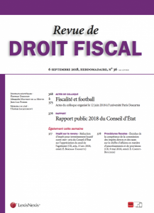 Revue de droit fiscal_Septembre 2018 n° 36